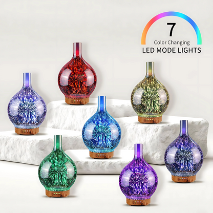 7-Color Glass Humidifier with Ambient Light